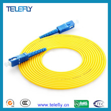 Cordon de raccordement à fibre optique Sc, câble à fibre optique Sc